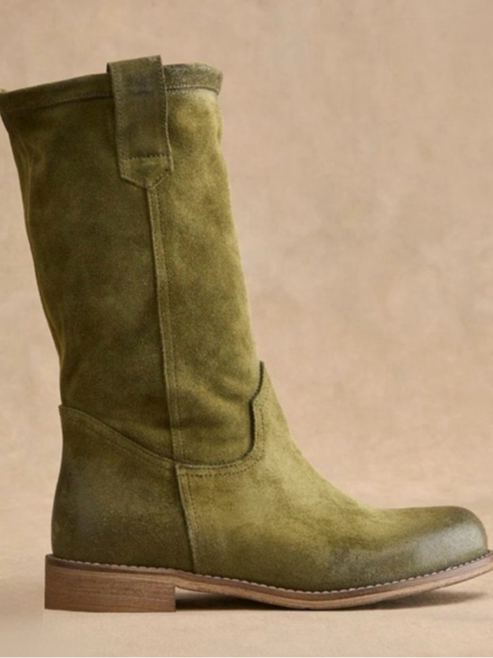 SUNDANCE DONOVAN II SUEDE SLOUCH BOOT OLIVE GREEN SIZE 39
